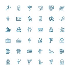 Editable 36 unlock icons for web and mobile