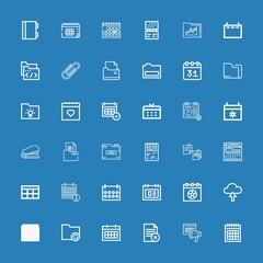Editable 36 binder icons for web and mobile