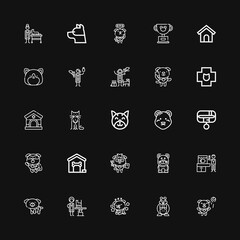 Editable 25 paw icons for web and mobile