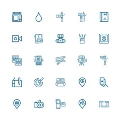 Editable 25 photo icons for web and mobile