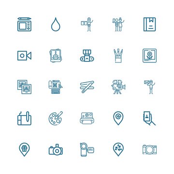 Editable 25 photo icons for web and mobile