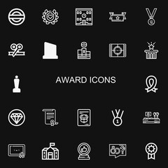 Editable 22 award icons for web and mobile