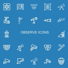 Editable 22 observe icons for web and mobile