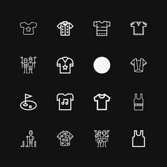 Editable 16 tee icons for web and mobile