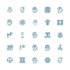 Editable 25 intelligence icons for web and mobile