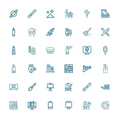 Editable 36 brush icons for web and mobile