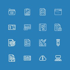 Editable 16 folder icons for web and mobile