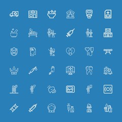 Editable 36 clinic icons for web and mobile