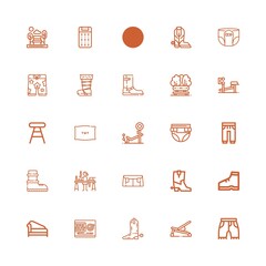 Editable 25 comfortable icons for web and mobile
