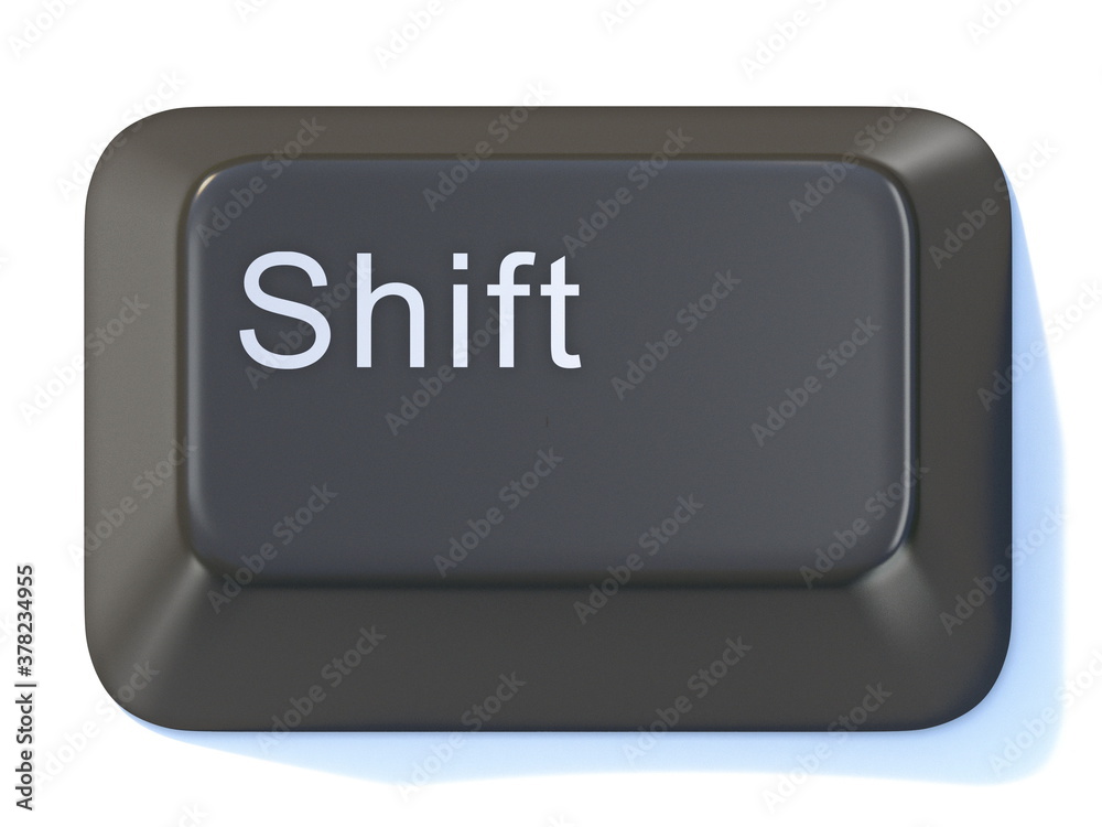 Fototapete black computer keyboard shift key 3d