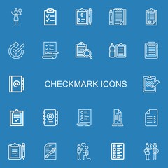 Editable 22 checkmark icons for web and mobile