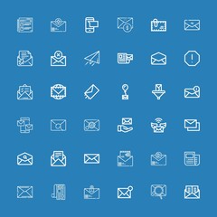 Editable 36 newsletter icons for web and mobile