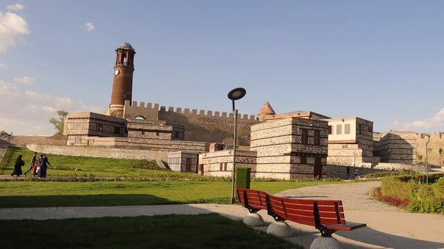 Erzurum Castle (Turkish: Erzurum Kalesi). Turkey travel, Erzurum travel islamic ancient building. Erzurum, in Turkey  9. 15. 2020