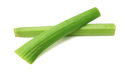 Chopped celery isolated on white 