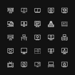Editable 25 lcd icons for web and mobile