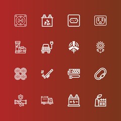 Editable 16 supply icons for web and mobile