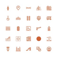 Editable 25 urban icons for web and mobile
