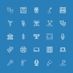 Editable 25 stage icons for web and mobile