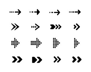 Arrows flat symbol isolated on white background