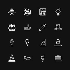 Editable 16 waffle icons for web and mobile