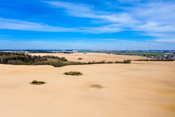 Rural landscape, aerial view, nature background