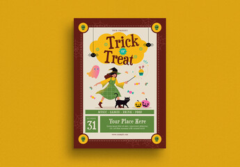 Trick or Treat Event Flyer Layout