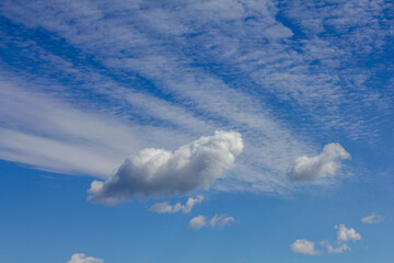 Fototapeta premium Cool clouds in a blue sky