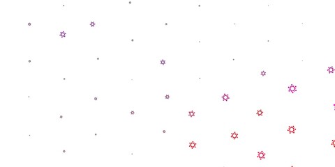 Light purple, pink vector background with covid-19 symbols.