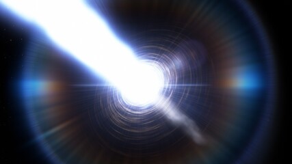 alien planet in space, science fiction landscape, 3d render