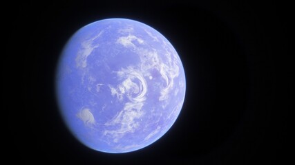 alien planet in space, science fiction landscape, 3d render