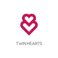 Twin Hearts Logo