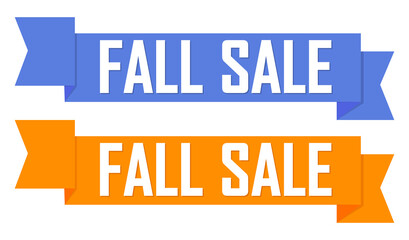 Set Fall Sale banners, Autumn discount tags design template, vector illustration