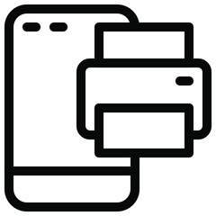 Smartphone icon. line icon. vector icon. vector illustration