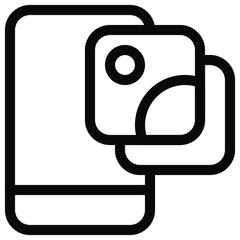 Obraz premium Smartphone icon. line icon. vector icon. vector illustration