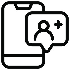 Smartphone icon. line icon. vector icon. vector illustration
