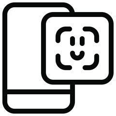 Smartphone icon. line icon. vector icon. vector illustration