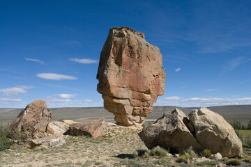 Eroded Rock Pillar, Patagonia, Argentina