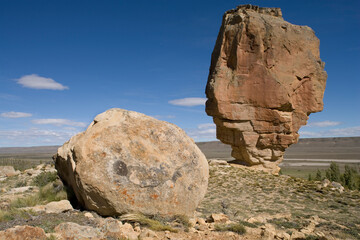 Fototapeta na wymiar Eroded Rock Pillar, Patagonia, Argentina
