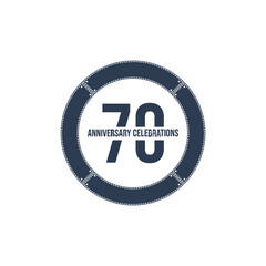 70 Years Anniversary Celebrations Vector Template Design Illustration