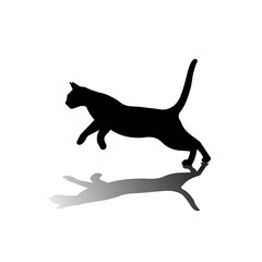 silhouette of a pet cat vector illustration