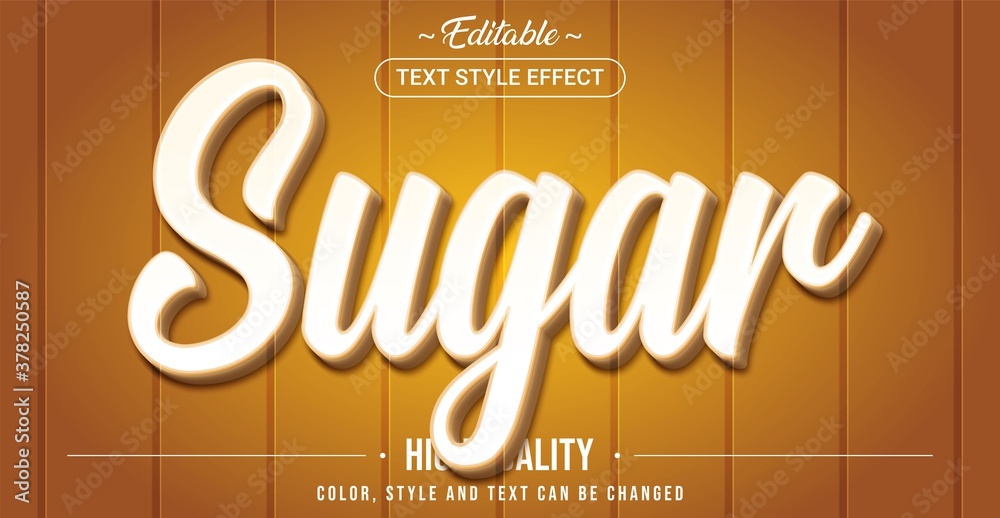 Poster Editable text style effect - Sugar theme style.