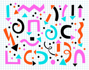 Arrow hand drawn set. Isolated collection element design.