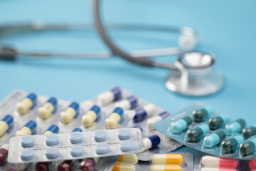 medicine antibiotic  Drug prescription for treatment healthcare concept