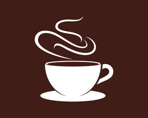 Hot coffee cup logo