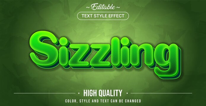 Editable Text Style Effect - Sizzling Theme Style.