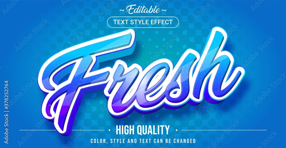 Poster Editable text style effect - Fresh theme style.