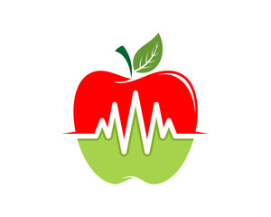 Apple with heartbeat inside