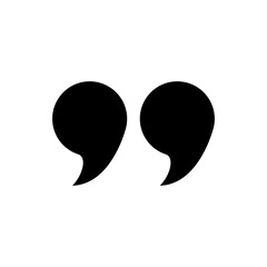 quote mark flat icon illustration