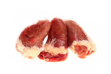 The heart in the white background