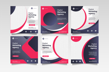 Digital business marketing social media post template